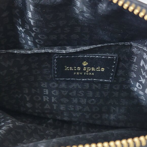 Kate Spade ♠️ Structured Black Pebbled Leather Crossbody Bag Gold Hardware - Picture 6 of 6